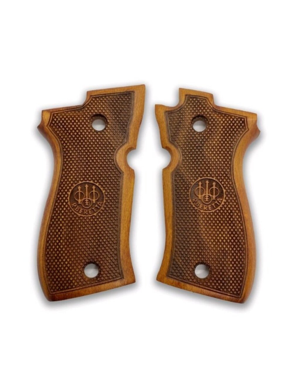 Beretta Pistol Wooden Grips by Zib Grips Precision Design Durable Authentic Look - Picture 2 of 5